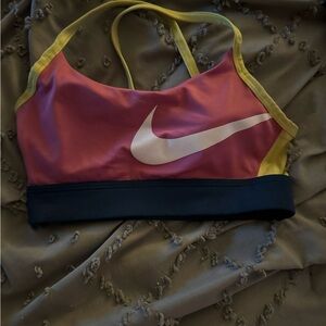 Nike Pink and Yellow Sports Bra for Intimates